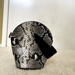 cabi snakeskin print mini bag